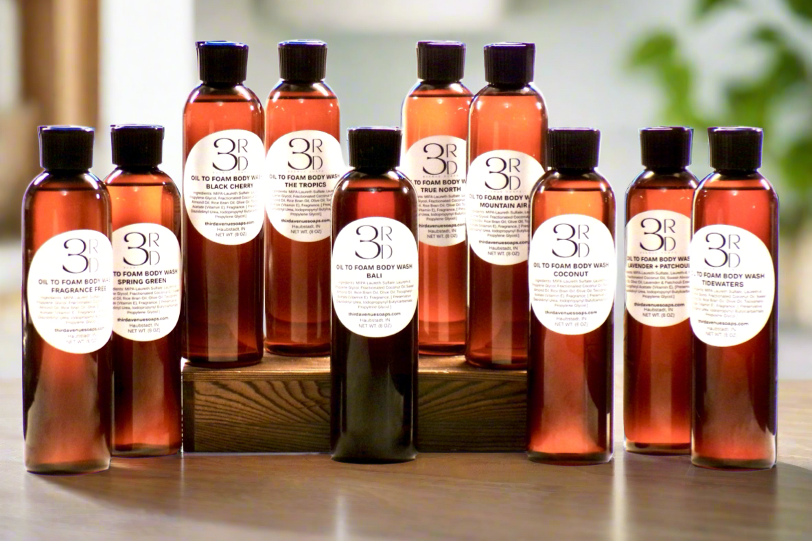 Fragrance Free Oil to Foam Body Wash