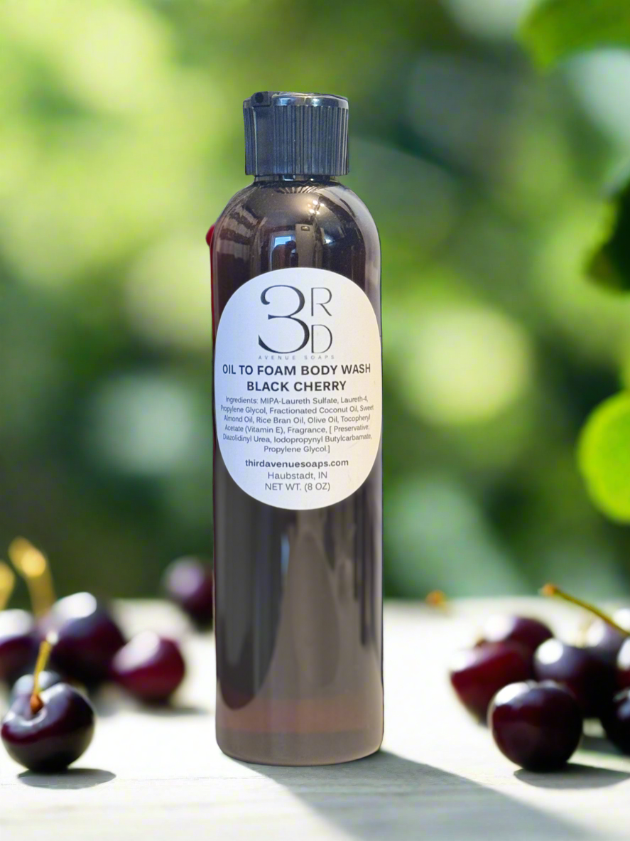 Black Cherry Oil to Foam Body Wash